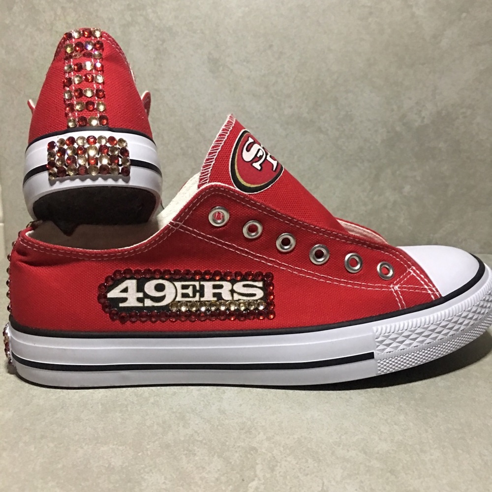 COMPASS BRAND NFL 49ERS BLING WOMENS SHOES!